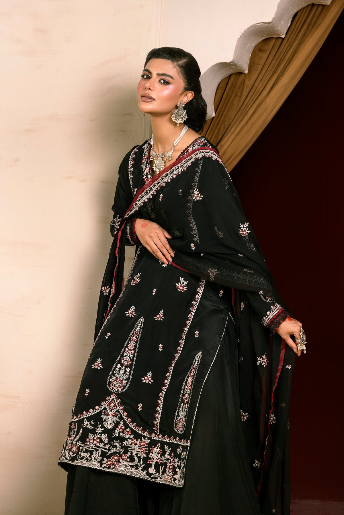 Zareen - Silk Embroidered 3-Piece Suit
