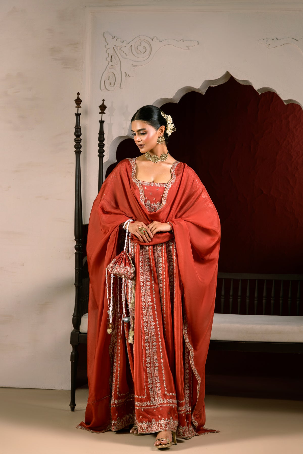 Awisha - Silk Embroidered 3-Piece Suit