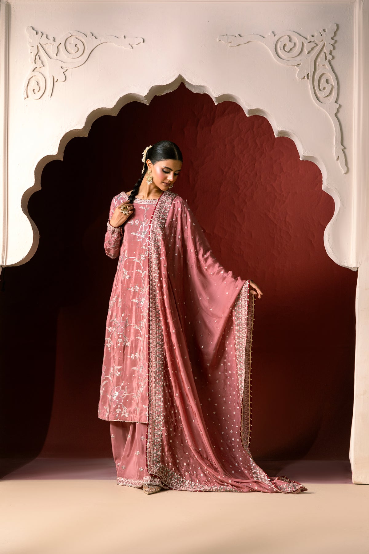 Dilara - Silk Embroidered 3-Piece Suit