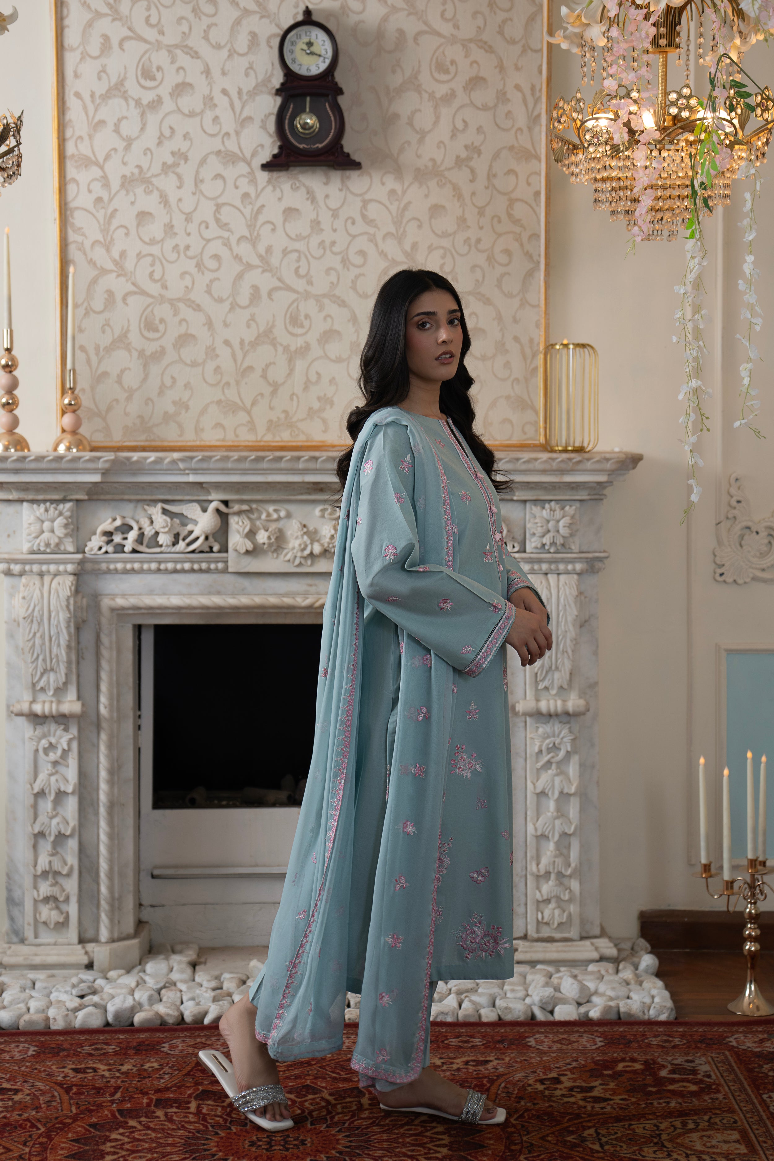 Sehar - Solid Embroidery 3pc