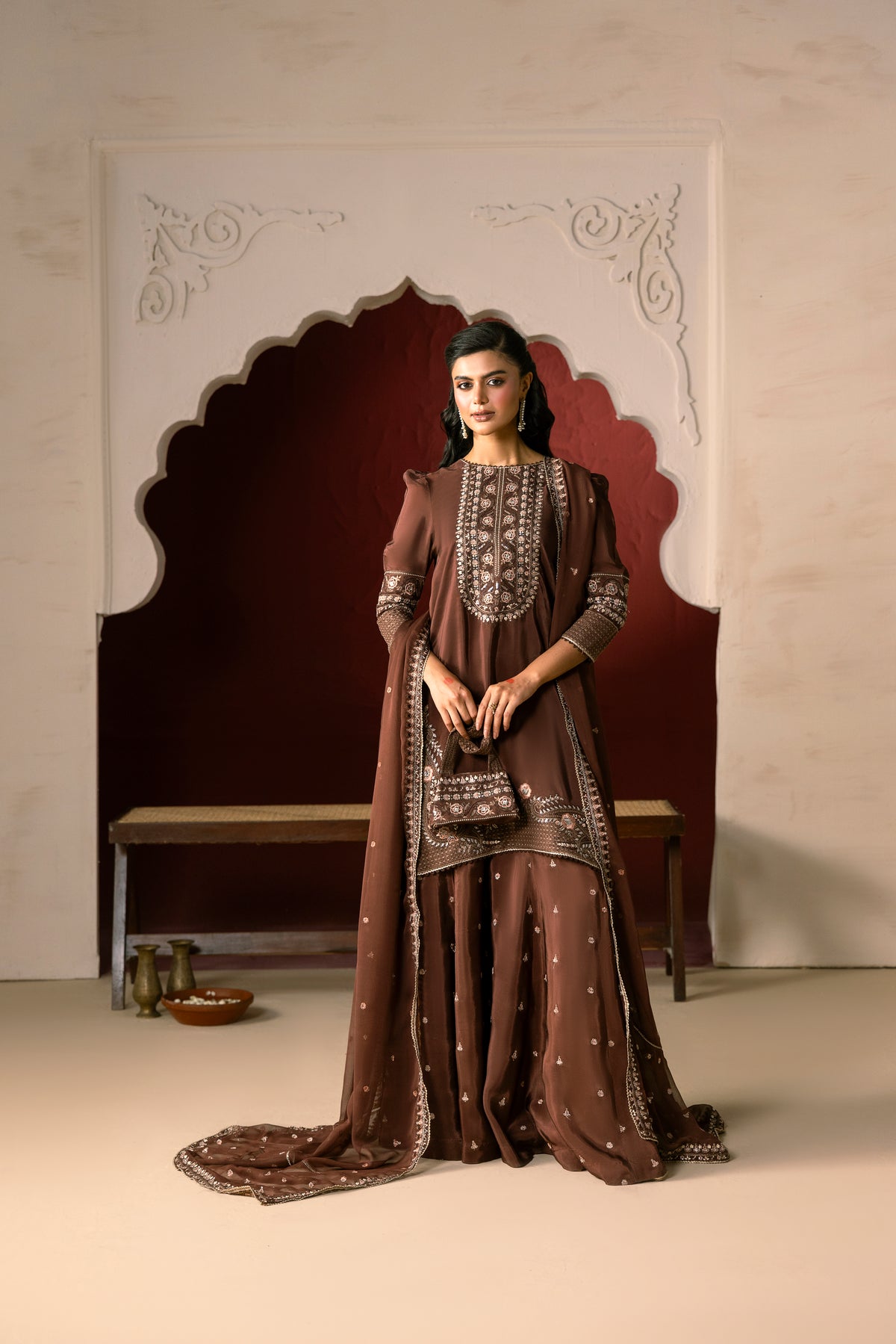 Raunaq - Silk Embroidered 3-Piece Suit