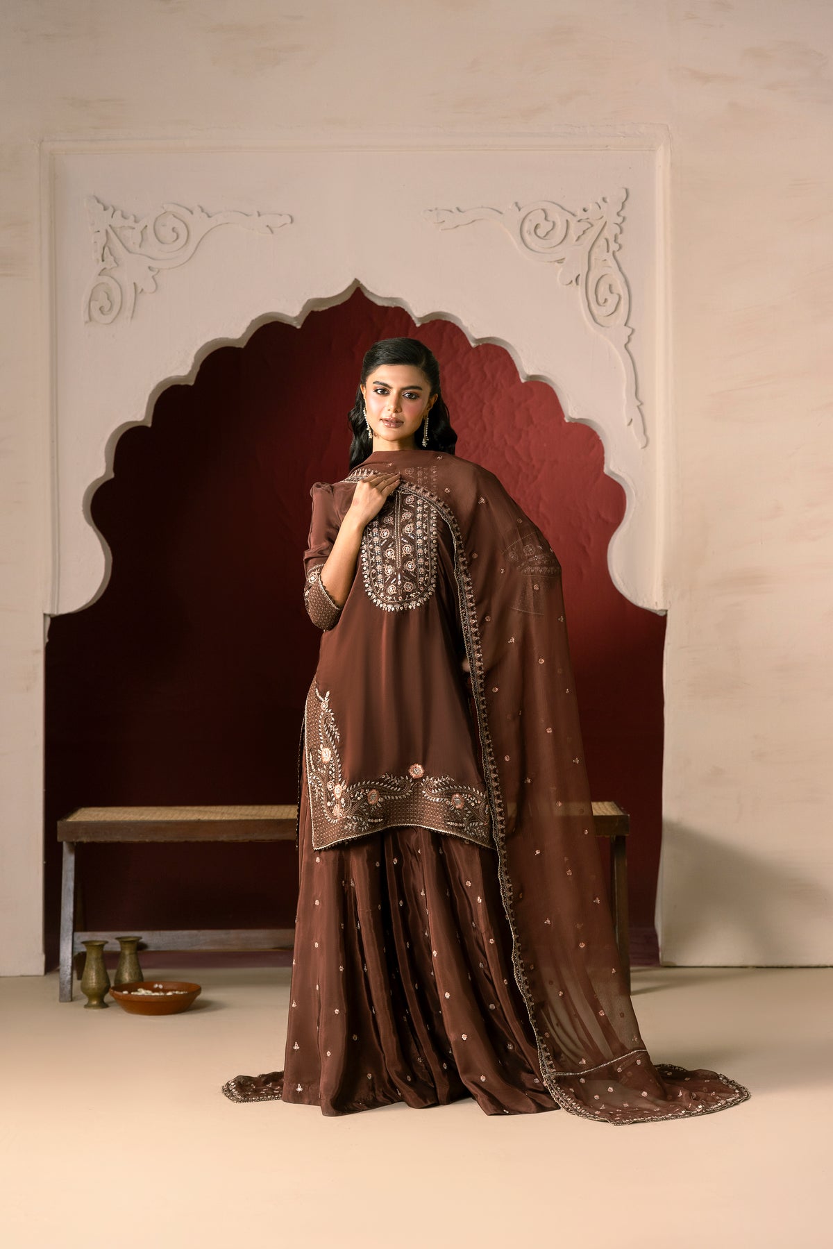 Raunaq - Silk Embroidered 3-Piece Suit