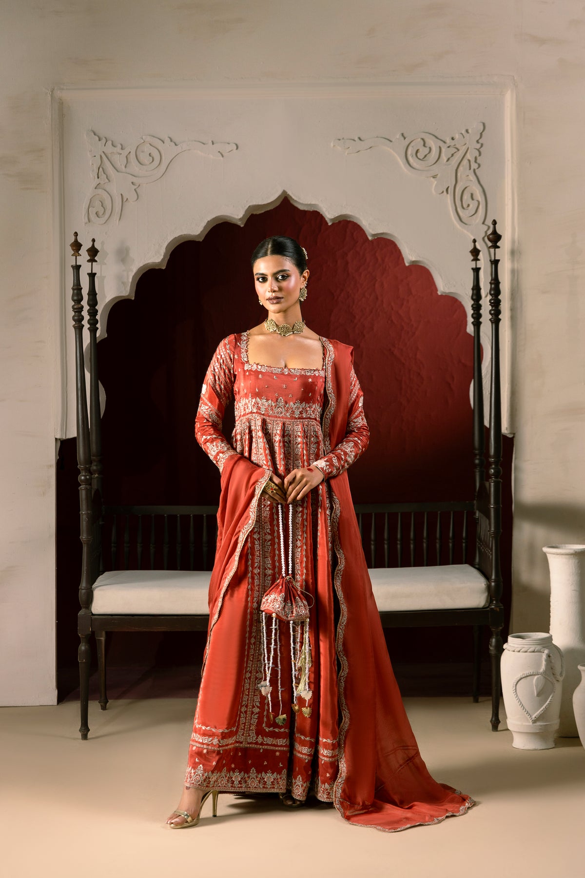 Awisha - Silk Embroidered 3-Piece Suit