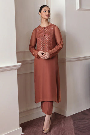 EMBROIDERED CHIFFON 3PCS SUIT