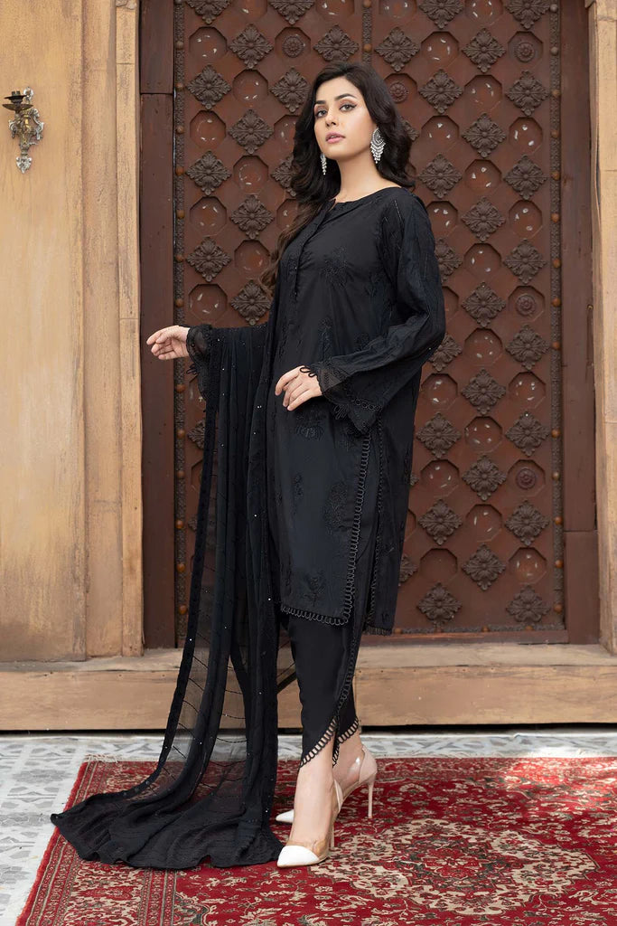 Embroidered Shirt with Tulip Shalwar