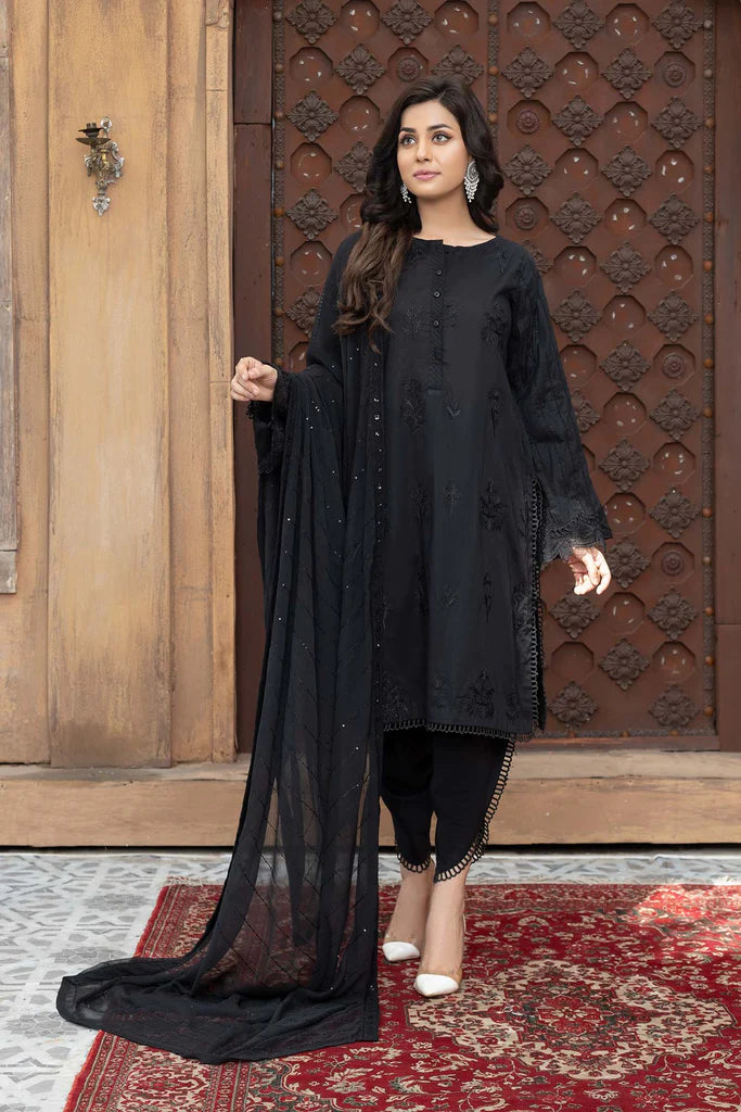 Embroidered Shirt with Tulip Shalwar