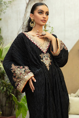 Black Embroidered Kaftan