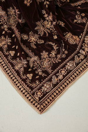 Embroidered Velvet Shawl