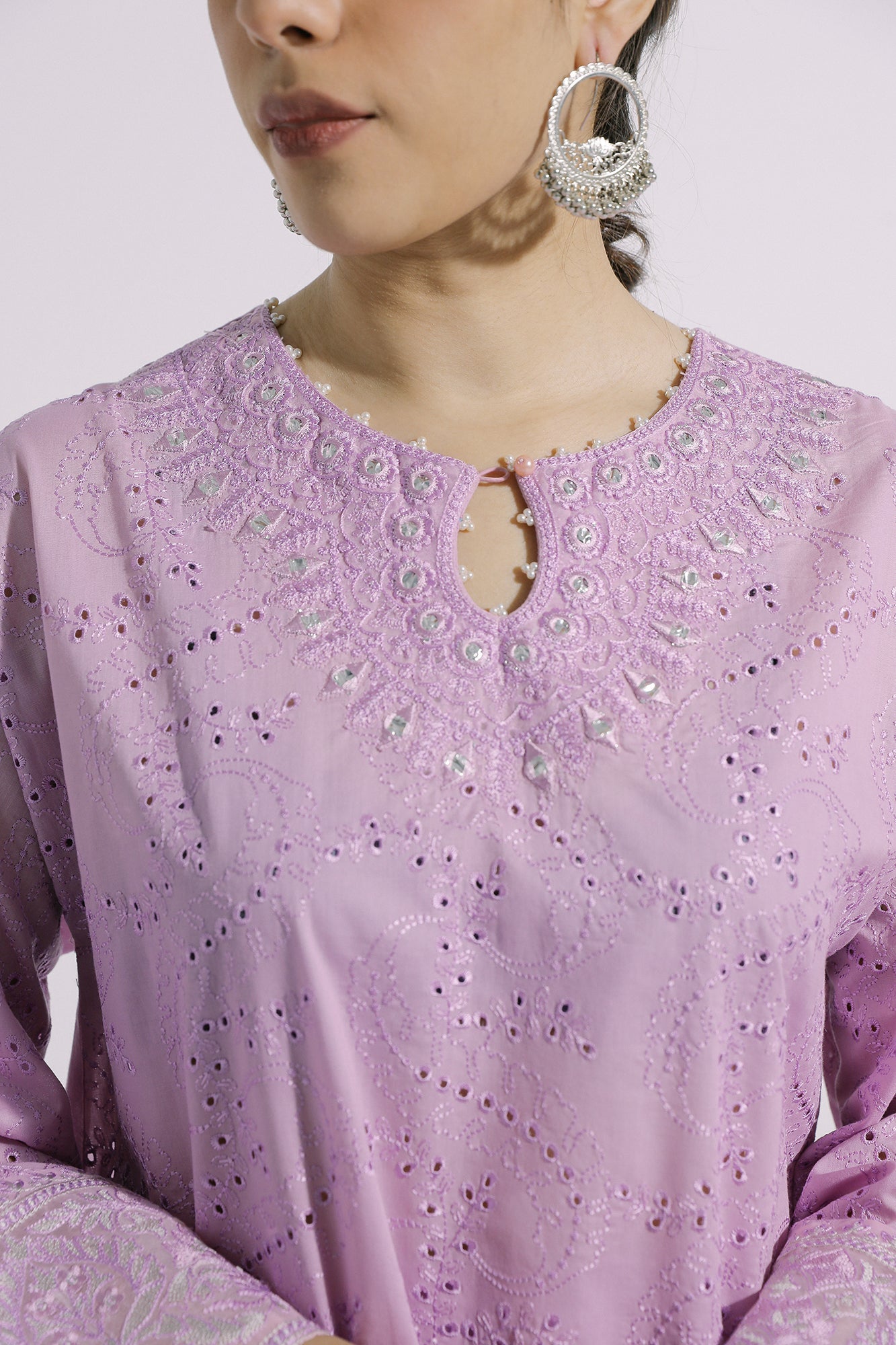 EMBROIDERED SHIRT PURPLE