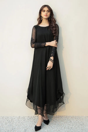 EMB CHIFFON FROCK PR-558