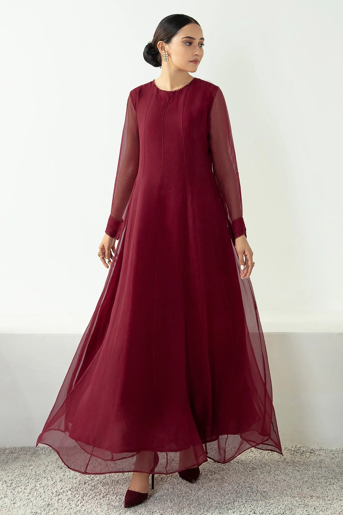 Chiffon 2024 long frock