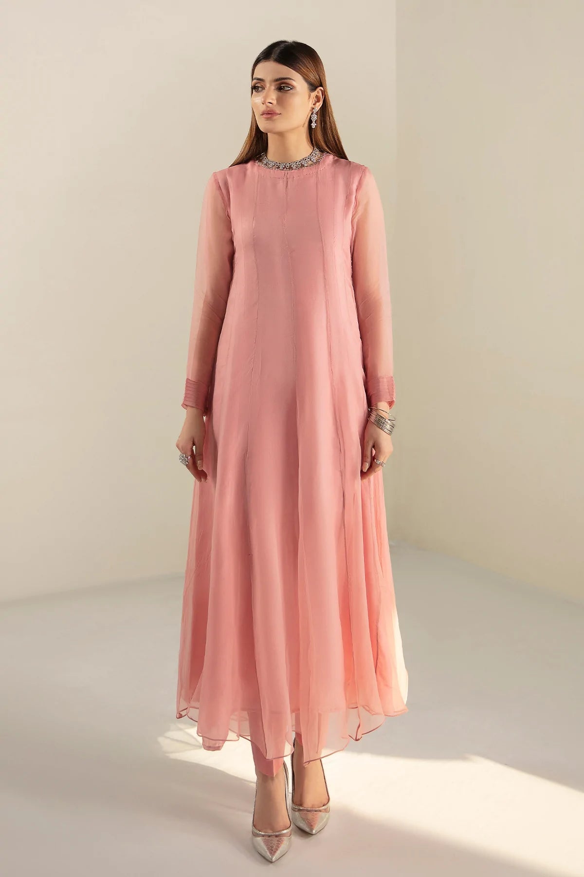 Plain chiffon 2024 dress designs