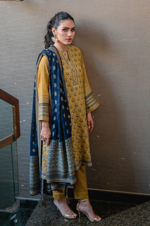 Stitched 3 Piece Jacquard Suit