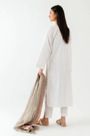 Embroidered Shirt With Dupatta