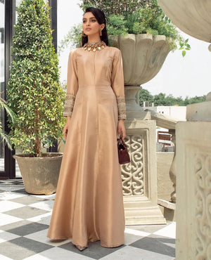 Golden Maxi Raw Silk