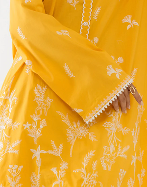 Embroidered Shirt Yellow