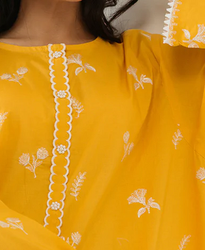 Embroidered Shirt Yellow